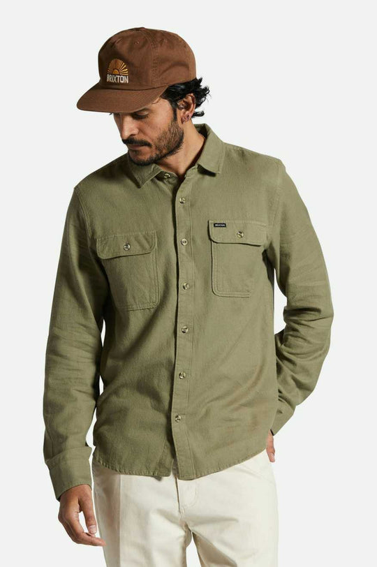 
       Brixton Bowery Lightweight Ultra Soft L/S Flannel - Olive Surplus
     