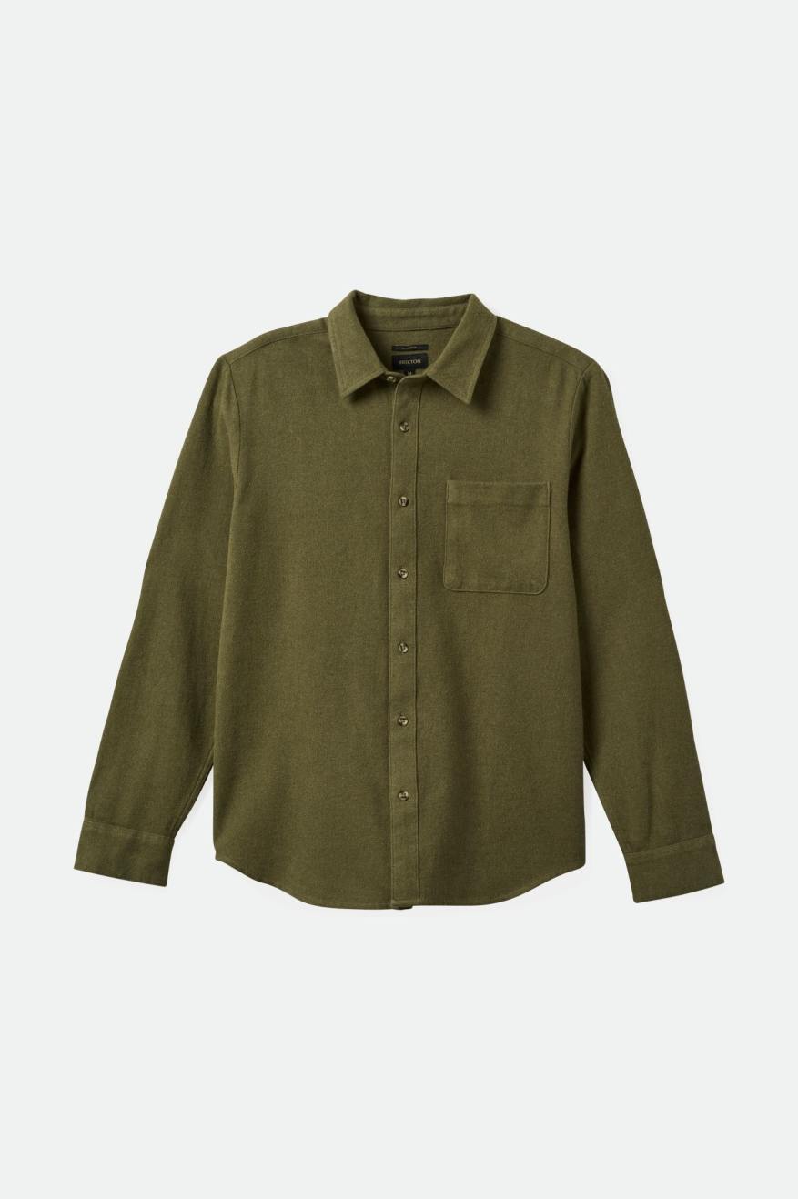 
       Brixton Bixby Reserve L/S Flannel - Melange Olive
     