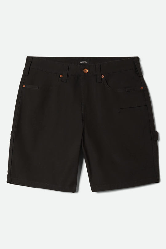 Men's Builders Carpenter Baggy Short in the color Washed Black - Front Product View