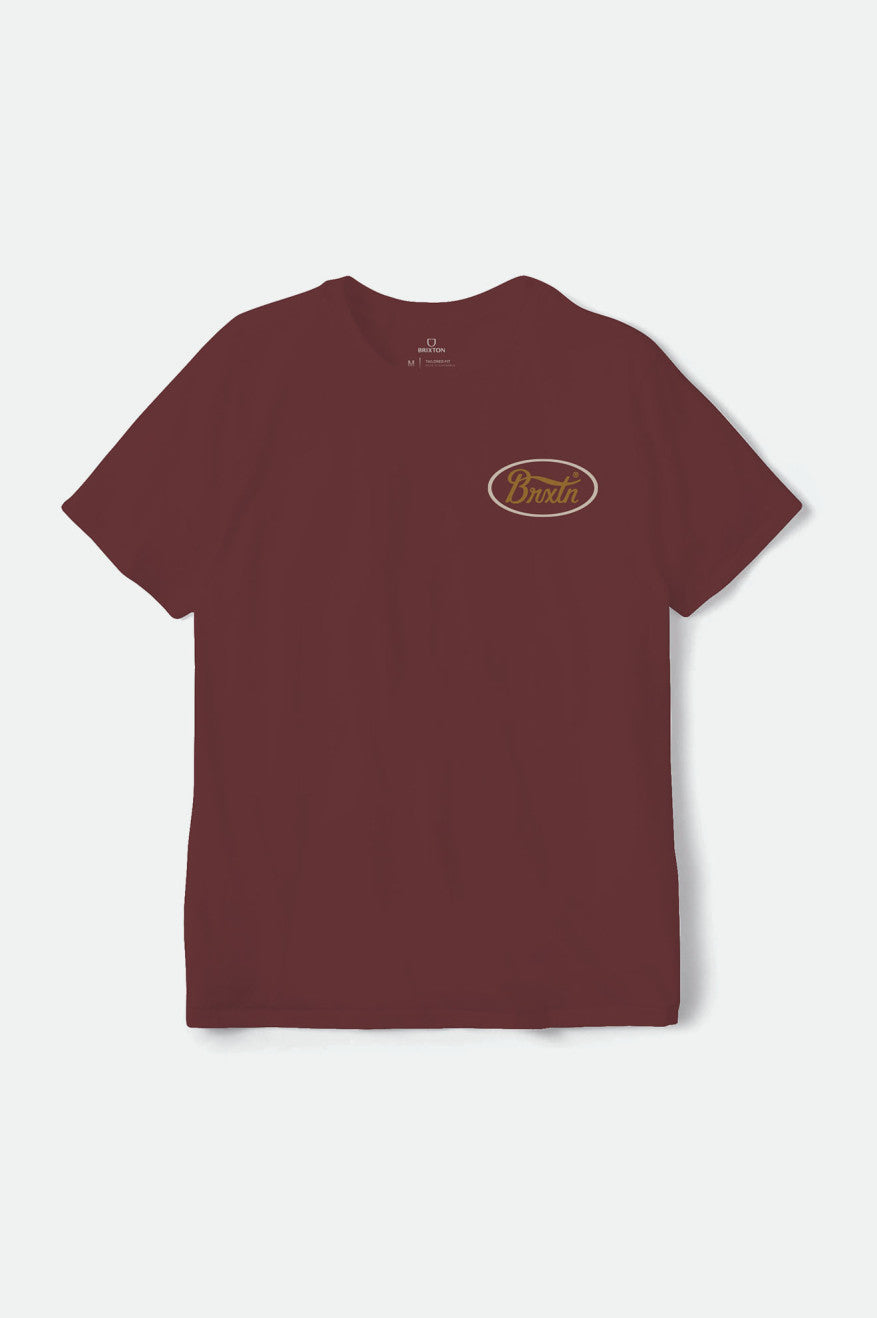 
       Brixton Parsons S/S Tailored Tee - Dark Burgundy/Golden Brown/Beige
     