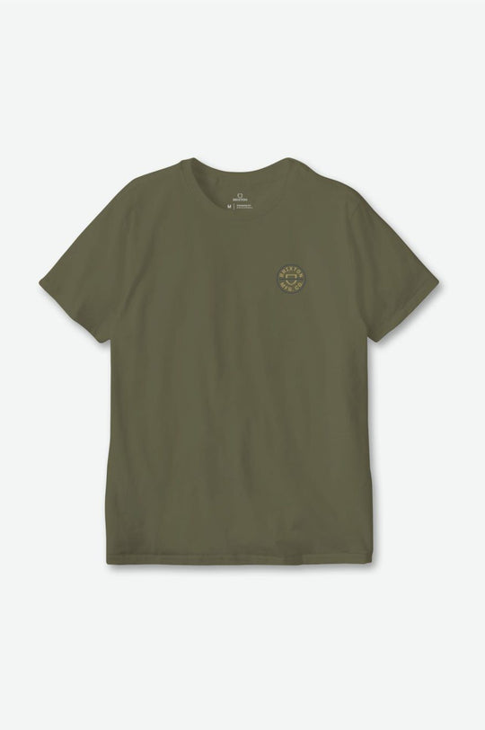 
       Brixton Crest II S/S Standard Tee - Olive Surplus/Antelope/Washed Navy
     