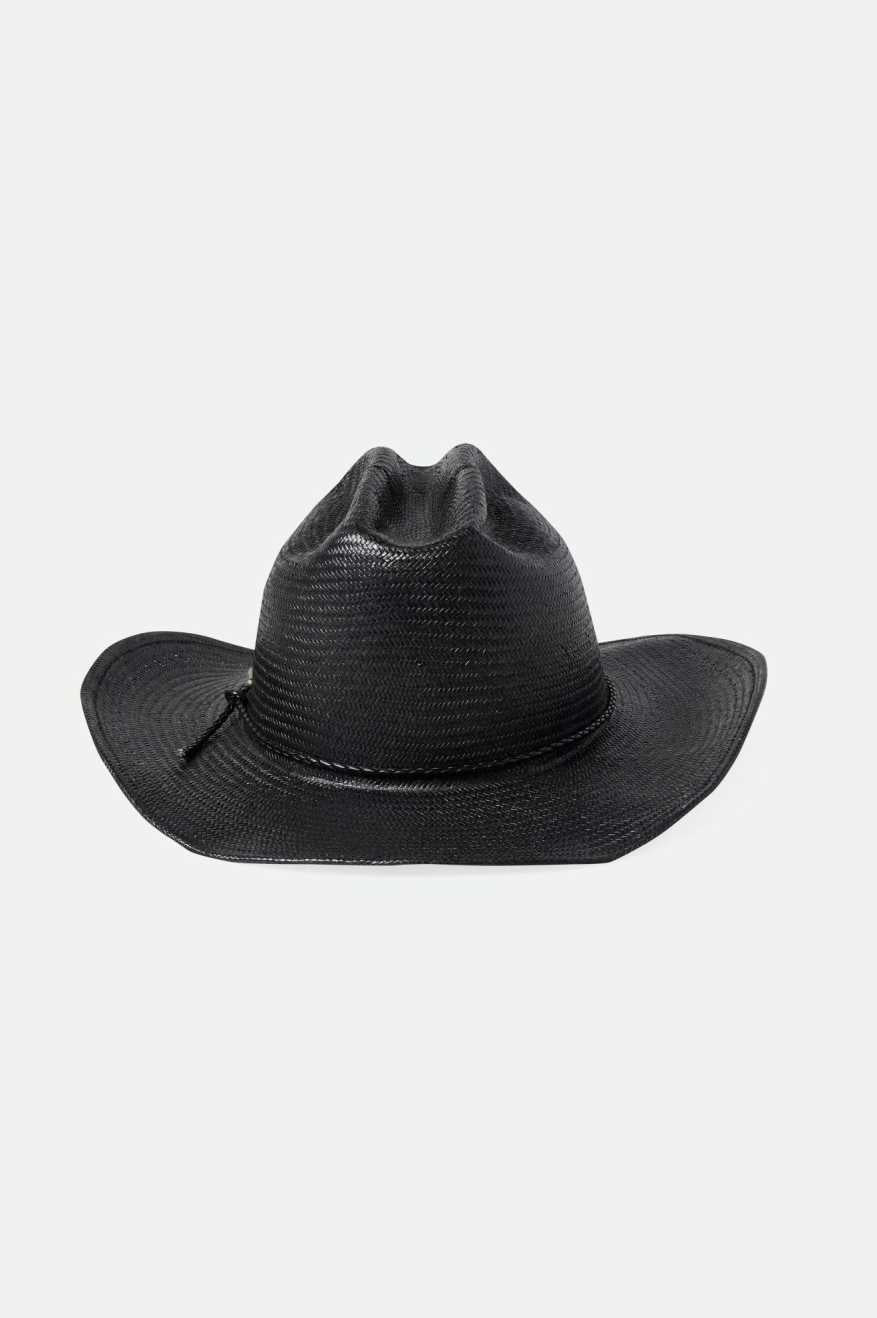 
       Brixton Range Straw Cowboy Hat - Black
     