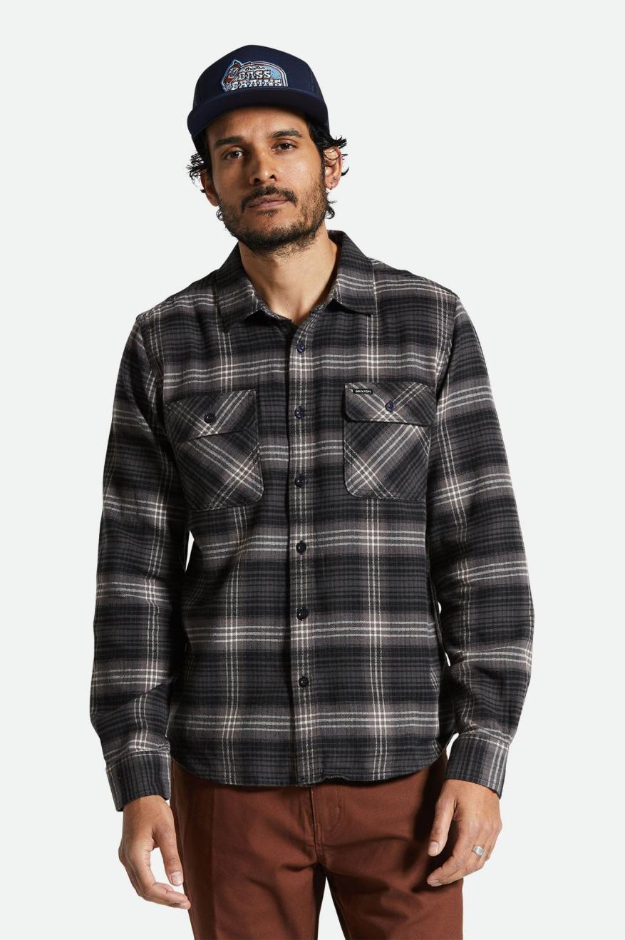 
       Brixton Bowery Lightweight Ultra Soft L/S Flannel - Charcoal/Black
     