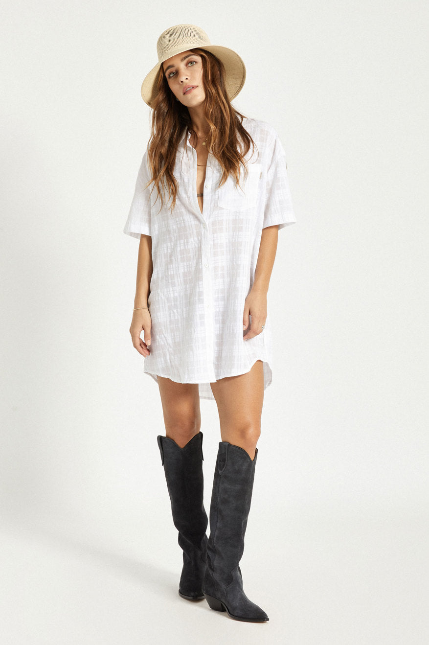 
       Brixton Leon S/S Overshirt Dress - White
     