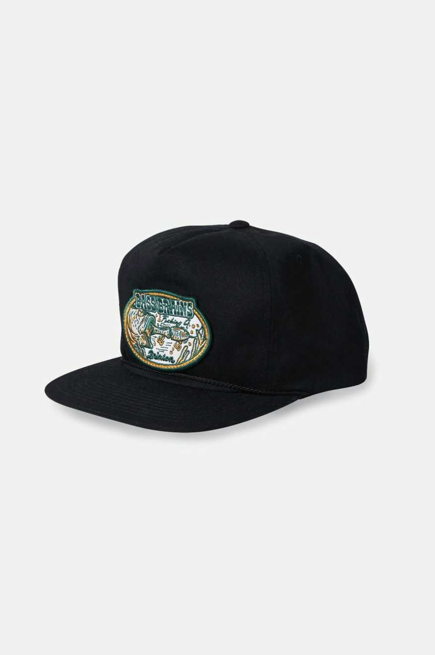 
       Brixton Bass Brains Swim Snapback - Black
     