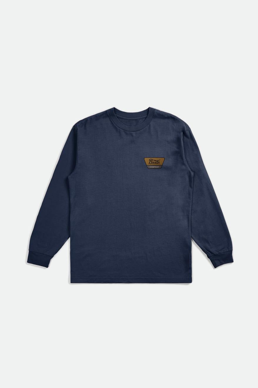 
       Brixton Linwood L/S Tee - Washed Navy/Golden Brown/Dusk
     