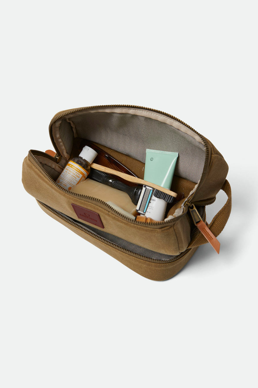 
       Brixton Traveler Dopp Kit - Olive Brown
     