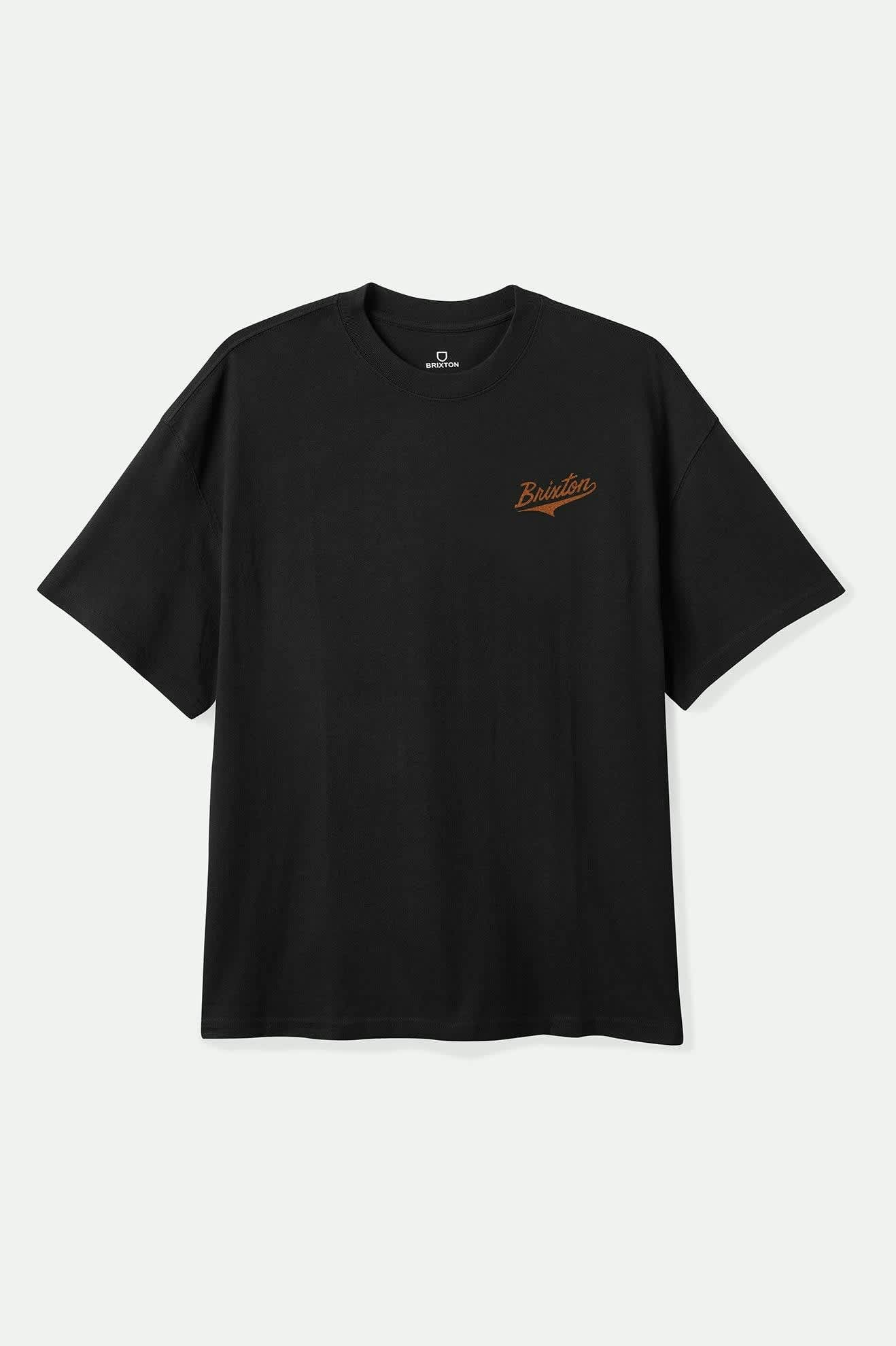 
       Men&#39;s The Leage S/S Standard T-Shirt in the color Black Worn Wash - Front Product View
     