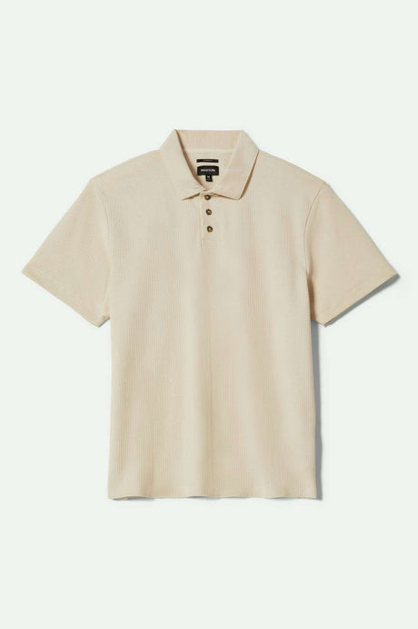 Brixton Men's Ribbed City S/S Polo - Whitecap | Main