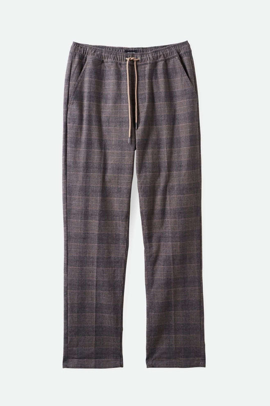 
       Brixton Men&#39;s Broadway Houndstooth E-waist Relaxed Pant - Brown/Cream Houndstooth | Main
     