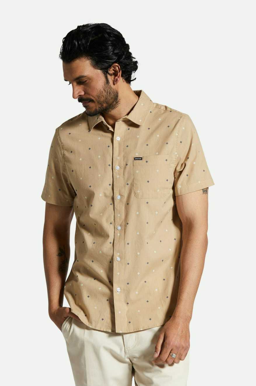 
       Brixton Charter Print S/S Woven Shirt - Sand Pyramid
     