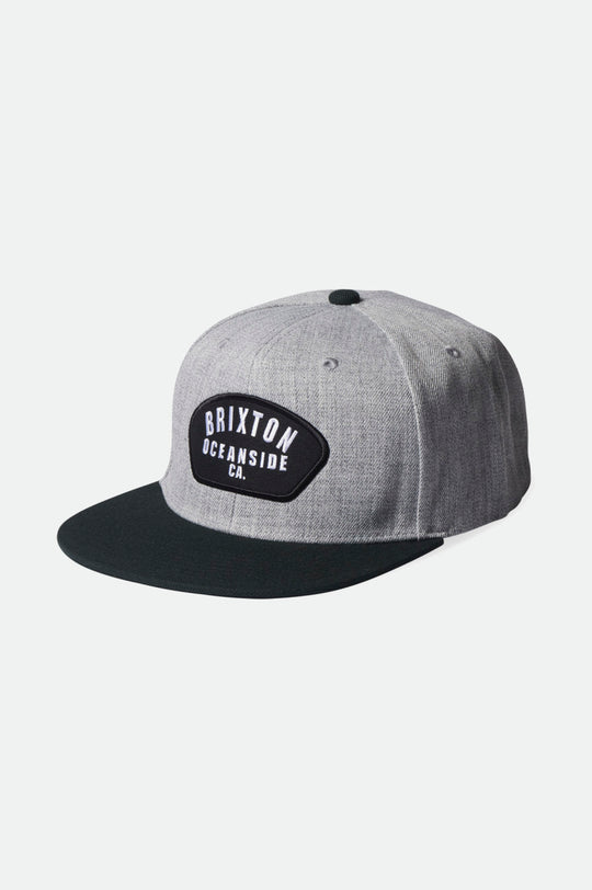 
       Brixton Woodburn II Oceanside Snapback - Heather Grey/Black
     