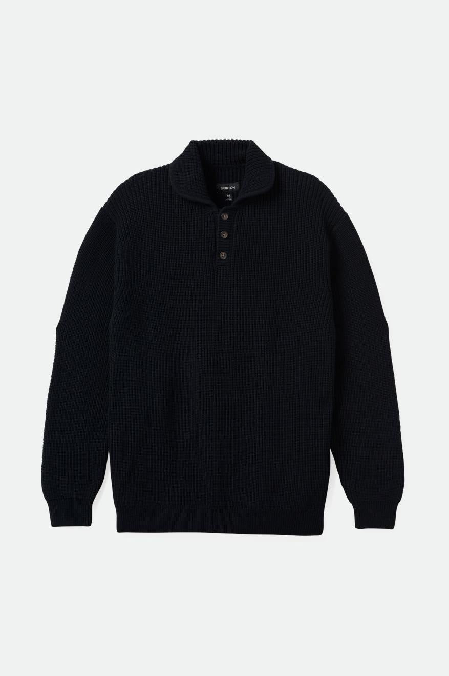 
       Brixton Not Your Dad&#39;s Fisherman Sweater - Black
     