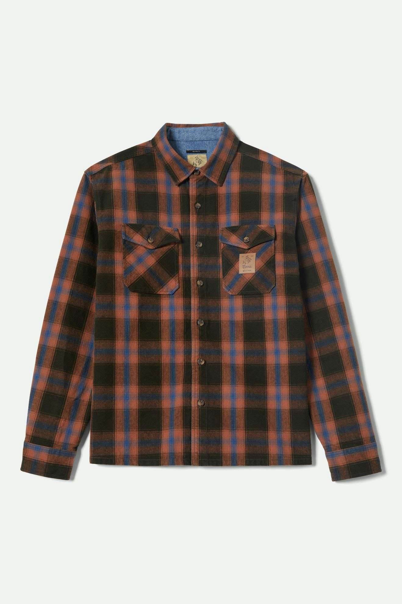 
       Brixton Men&#39;s Coors Colt L/S Flannel - Black/Brown | Main
     