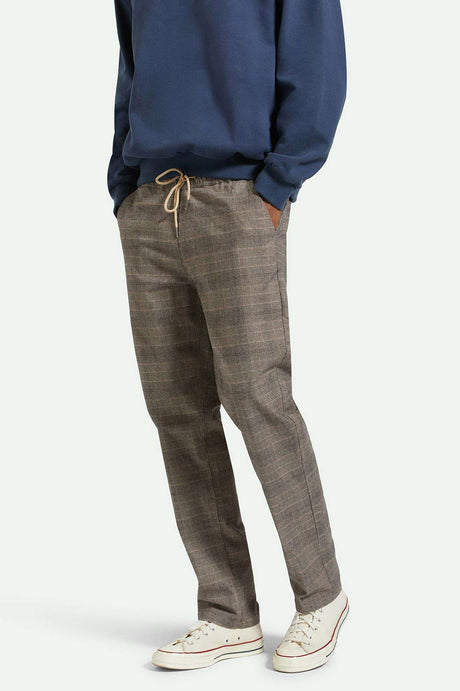 
       Men&#39;s Fit, front | Broadway Houndstooth E-waist Relaxed Pant - Brown/Cream Houndstooth
     