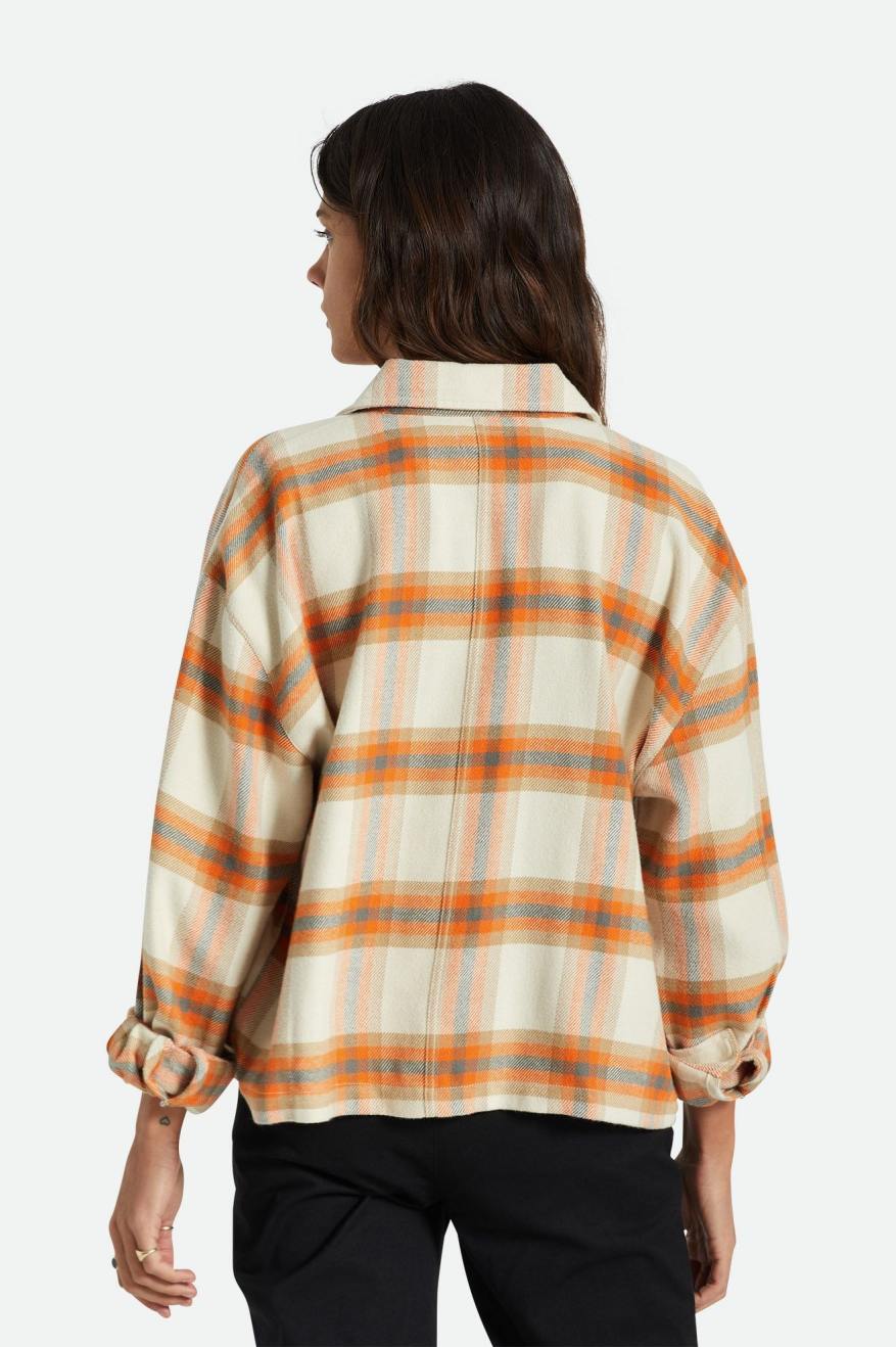 
       Brixton Bowery Women&#39;s L/S Flannel - Whitecap
     