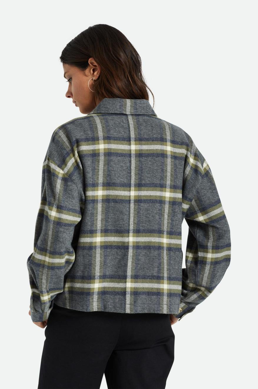 
       Brixton Bowery Women&#39;s L/S Flannel - Washed Navy
     