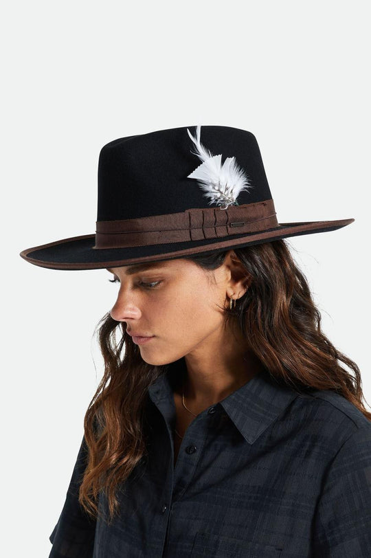 
       Brixton Hat Feather - White/Black
     