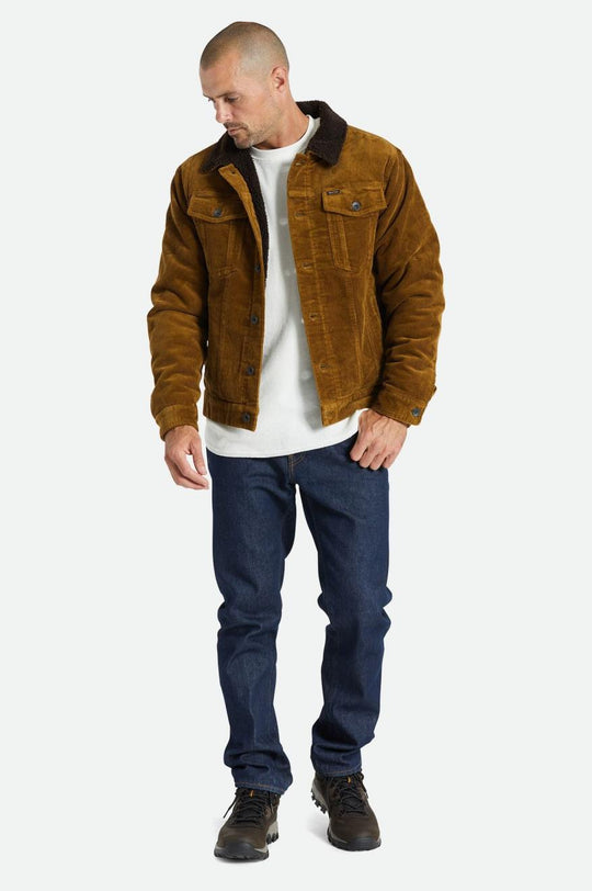 
       Brixton Cable Sherpa Lined Trucker Jacket - Brass
     