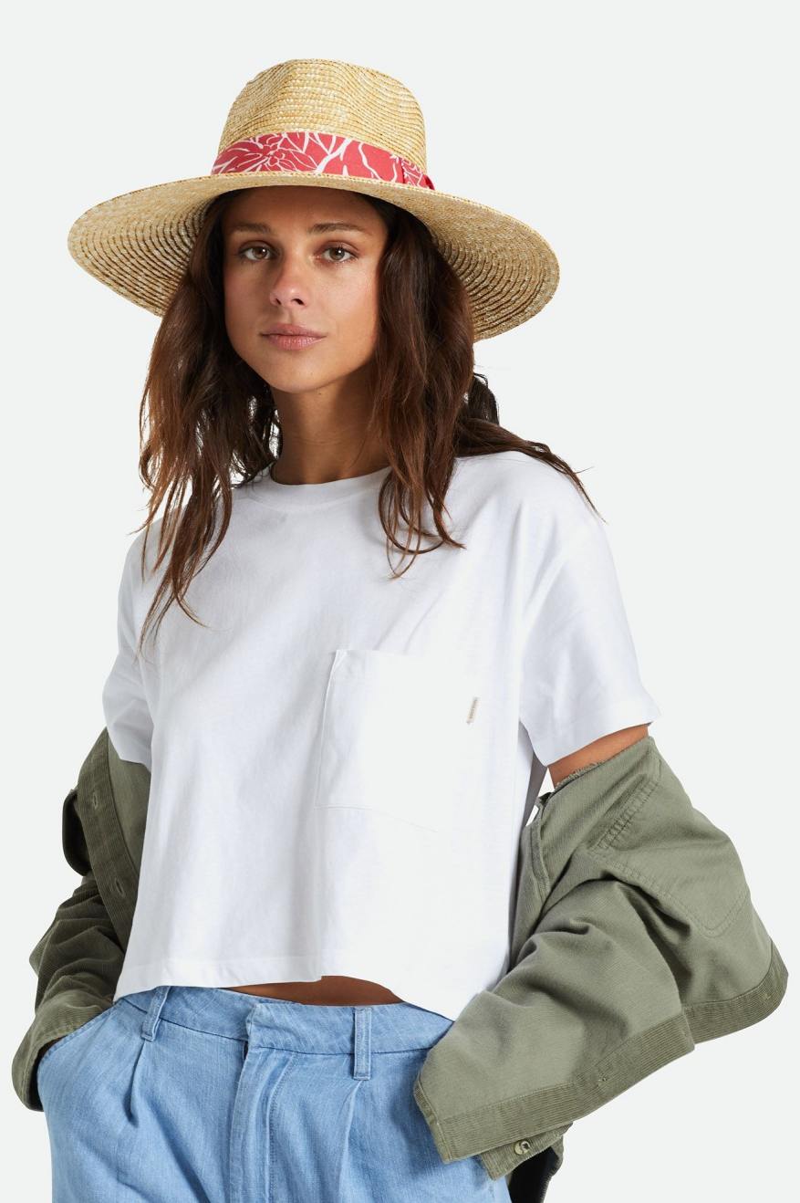 
       Brixton Joanna Hat - Honey/Aloha Red
     