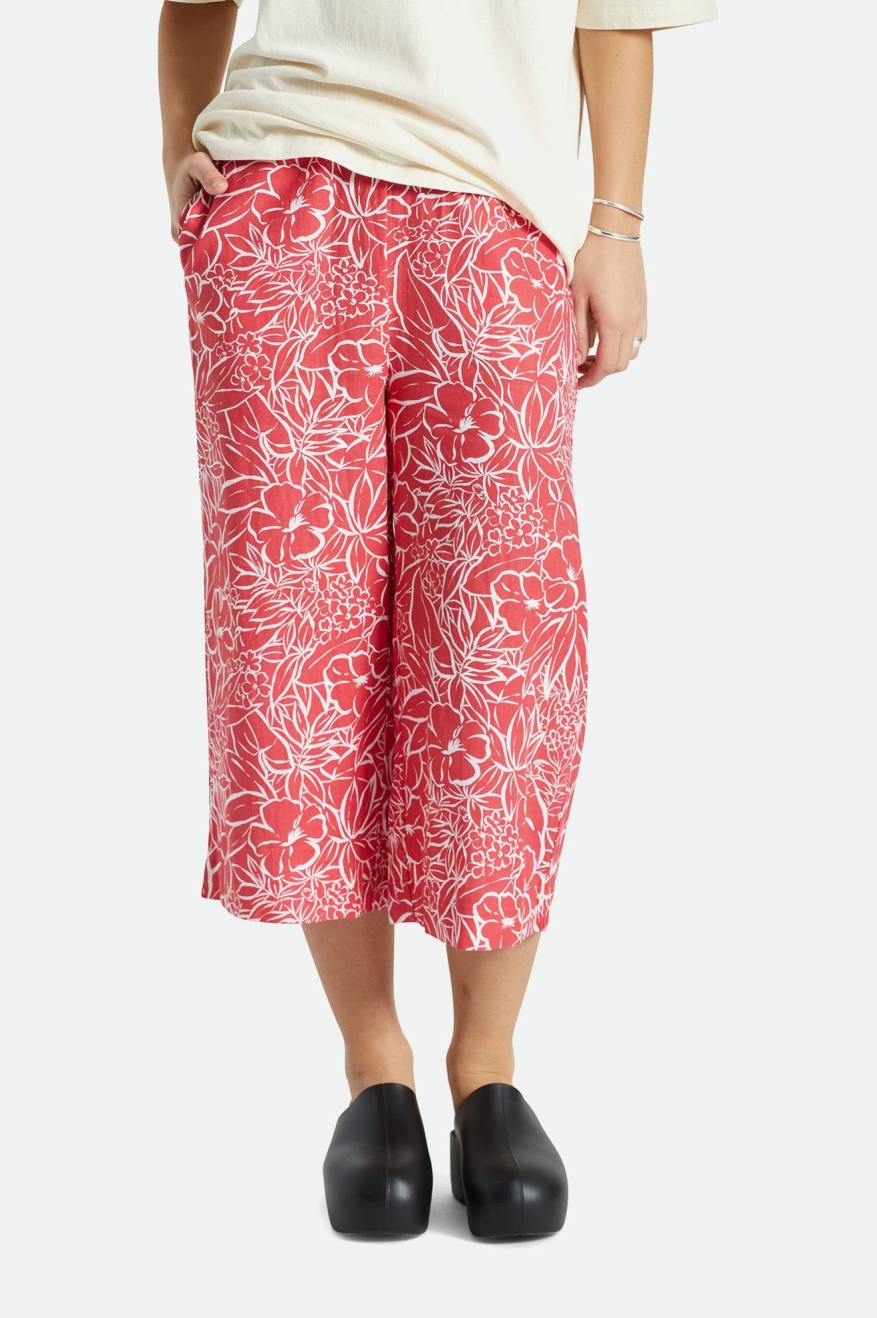 
       Brixton Indo Linen Wide Leg Pant - Aloha Red
     