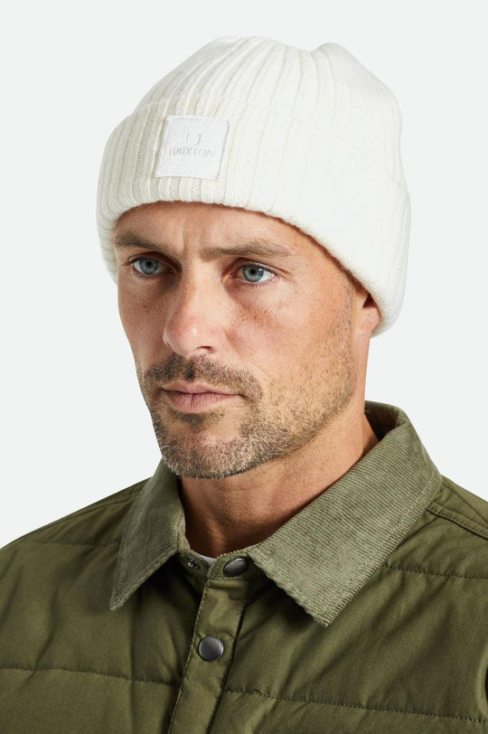 
       Brixton Alpha Square Merino Wool Beanie - White
     