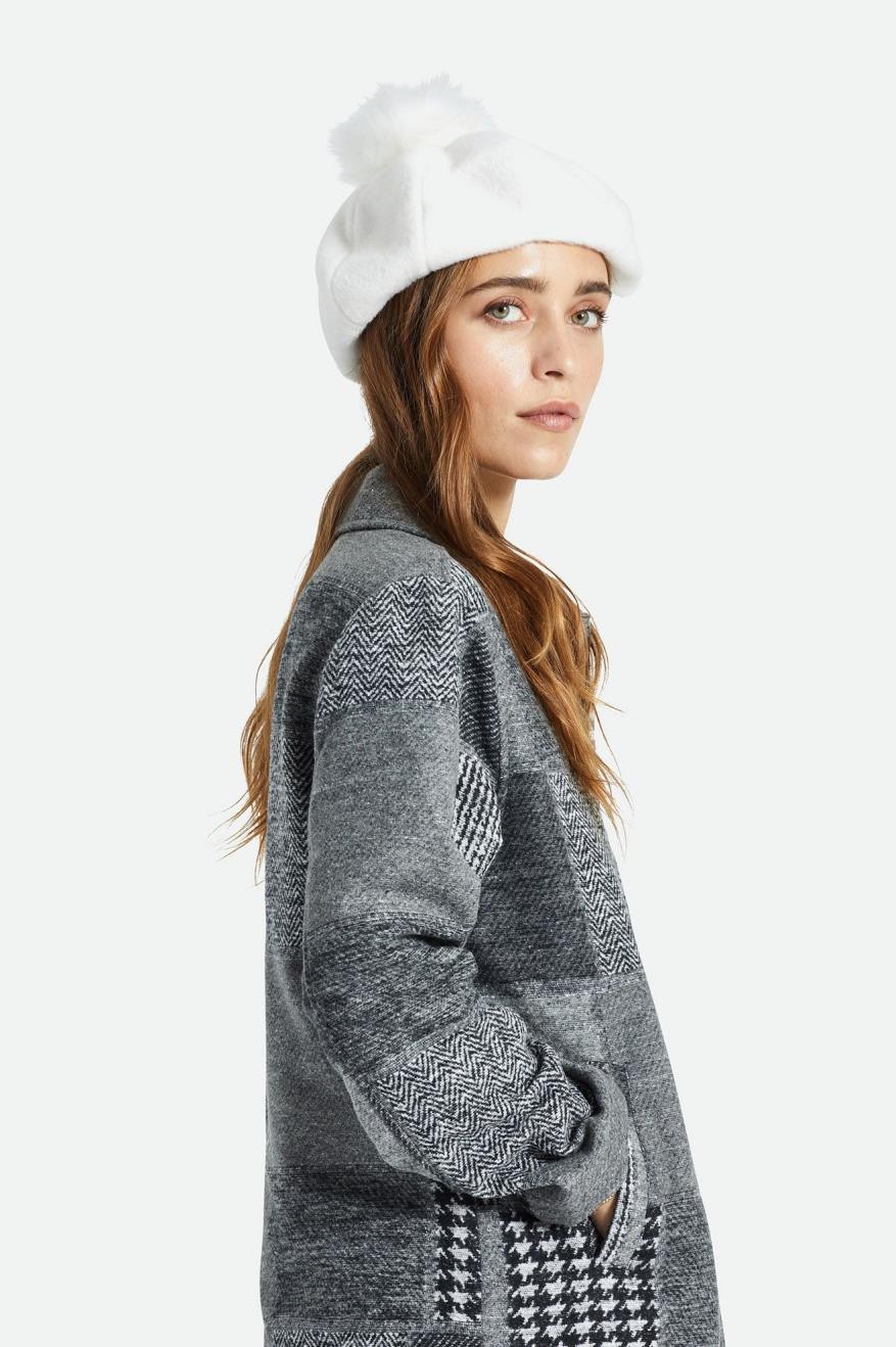 
       Brixton Natalie Oversized Pom Beret - Off White
     