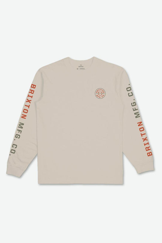 
       Brixton Crest L/S Tee - Cream/Burnt Red/Olive Surplus
     