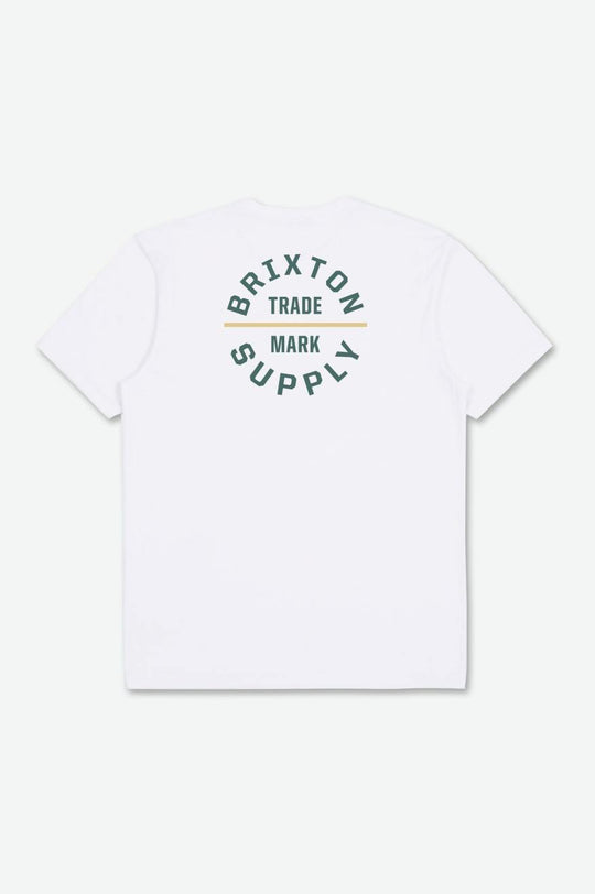 
       Brixton Oath V S/S Standard Tee - White/Spruce
     