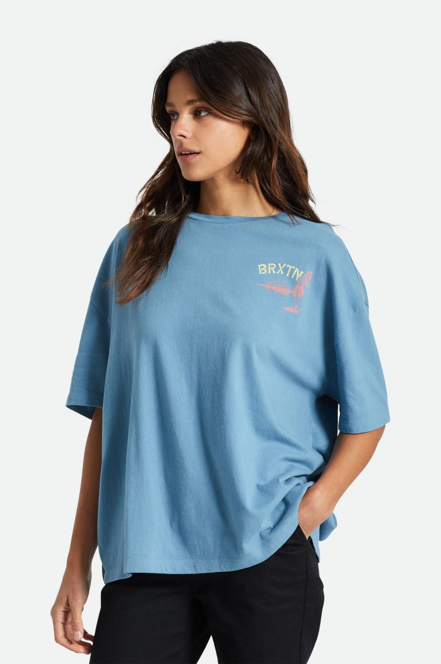 
       Brixton Good Time Oversized Boyfriend Tee - Blue Heaven
     