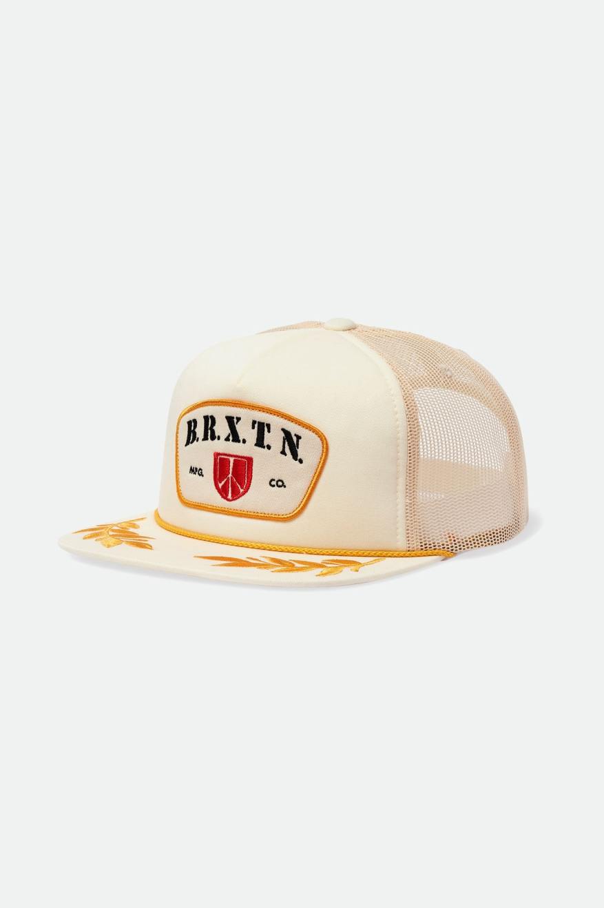 
       Brixton Peace Shield MP Trucker Hat - Off White/Off White
     