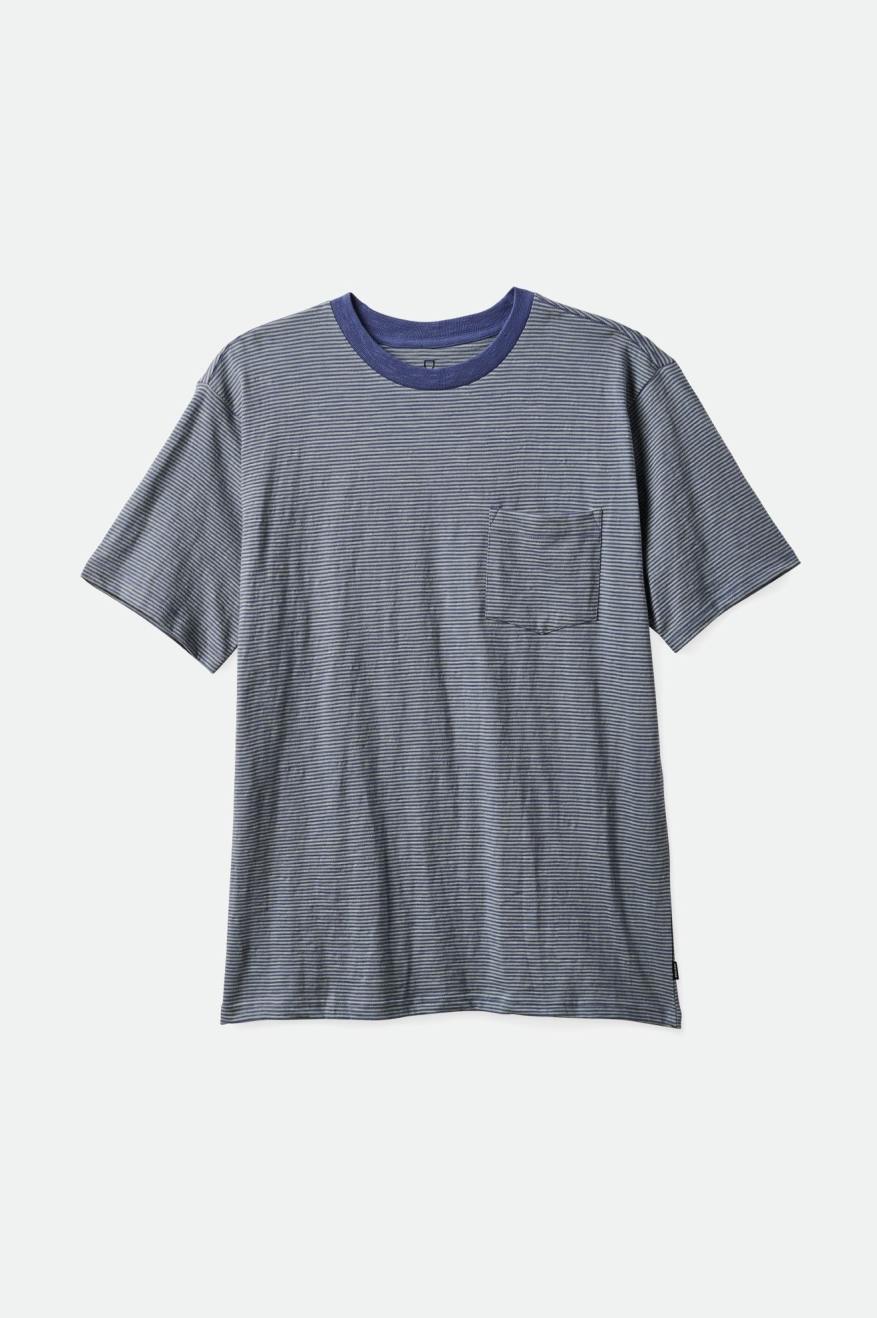 
       Brixton Hilt Slub S/S Pocket Tee - Pacific Blue/Seafoam
     