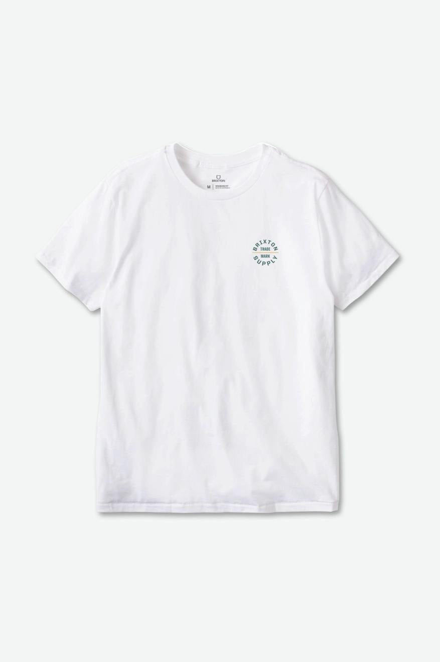 
       Brixton Oath V S/S Standard Tee - White/Spruce
     