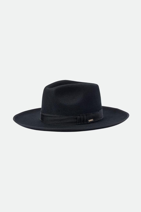 Brixton Unisex Reno Fedora - Black/Black | Main