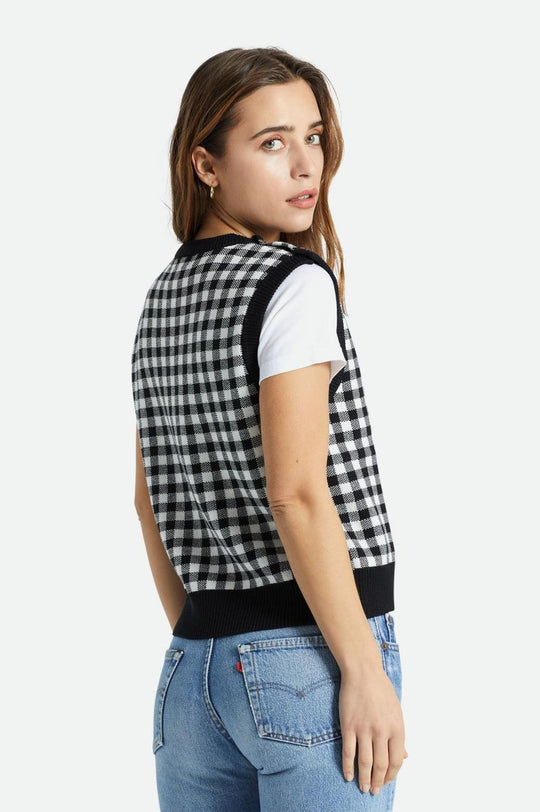 
       Brixton Naples Sweater Vest - Black Gingham
     