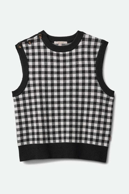 
       Brixton Naples Sweater Vest - Black Gingham
     