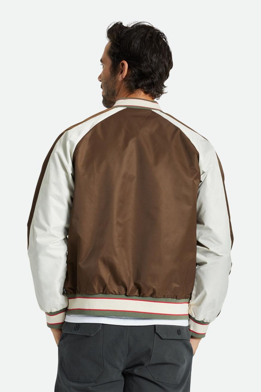 
       Brixton Dillinger Souvenir Bomber Jacket - Dark Earth/Whitecap/Olive Surplus
     