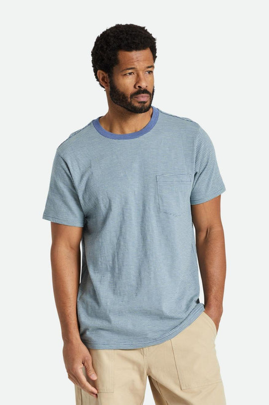 
       Brixton Hilt Slub S/S Pocket Tee - Pacific Blue/Seafoam
     