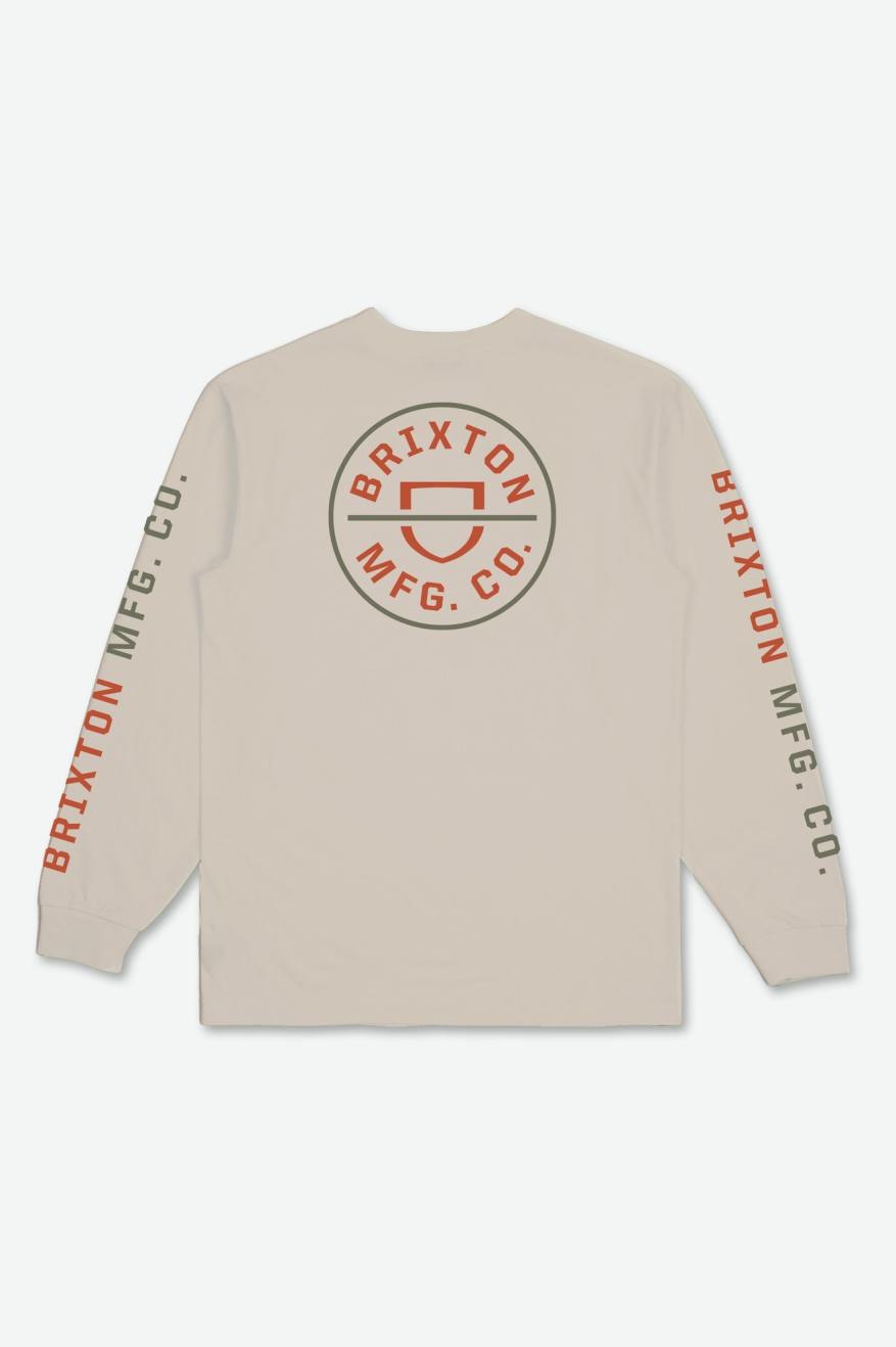 
       Brixton Crest L/S Tee - Cream/Burnt Red/Olive Surplus
     