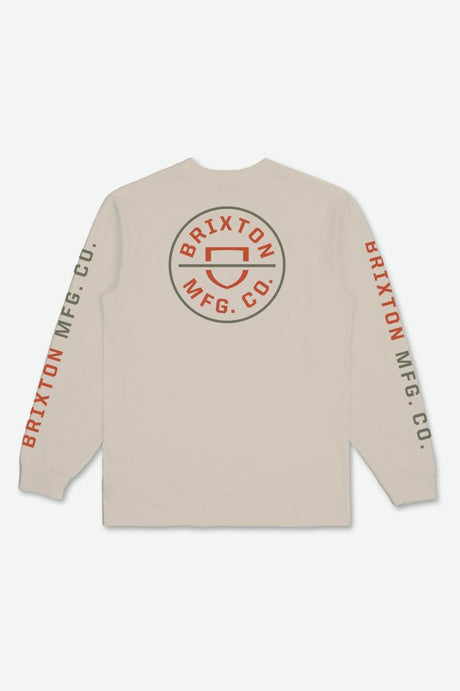 Crest L/S Tee - Cream/Burnt Red/Olive Surplus