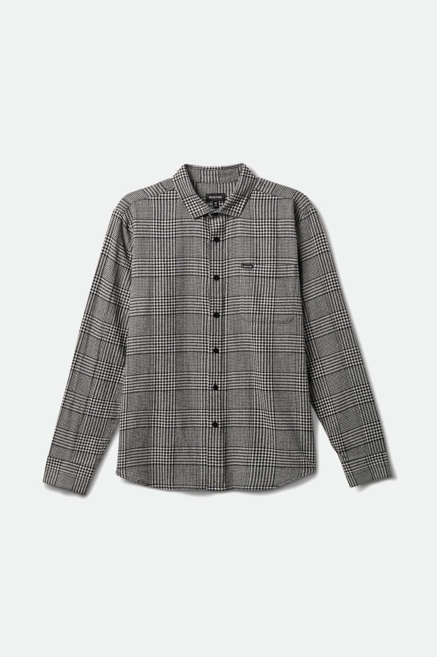 
       Brixton Bixby L/S Flannel - Black/Mineral Grey/White
     