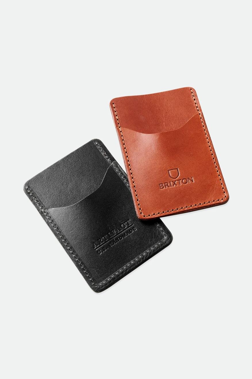 
       Brixton Brixton x Artifact Leather Card Holder Wallet - Black
     