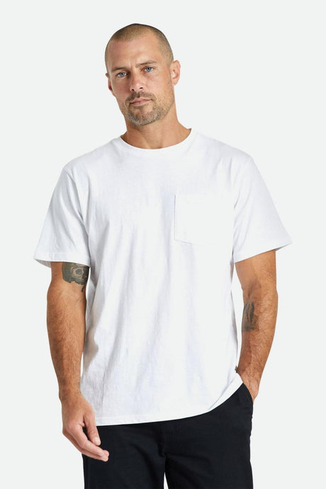 
       Brixton Premium Cotton S/S Pocket T-Shirt - White
     