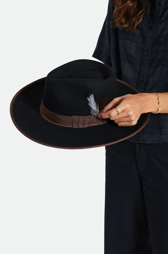 
       Brixton Hat Feather - Burnt Henna/Black
     