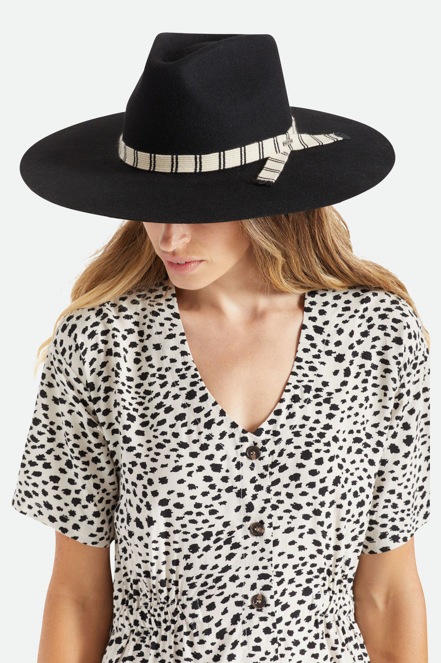 
       Brixton Leigh Felt Fedora - Black
     