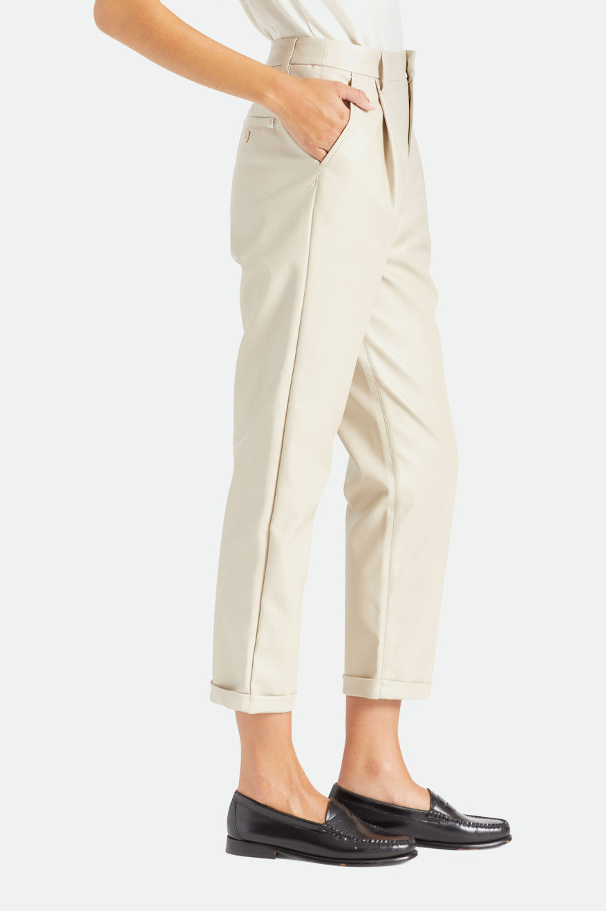 Beige Arden Panelled Leather Trouser, WHISTLES