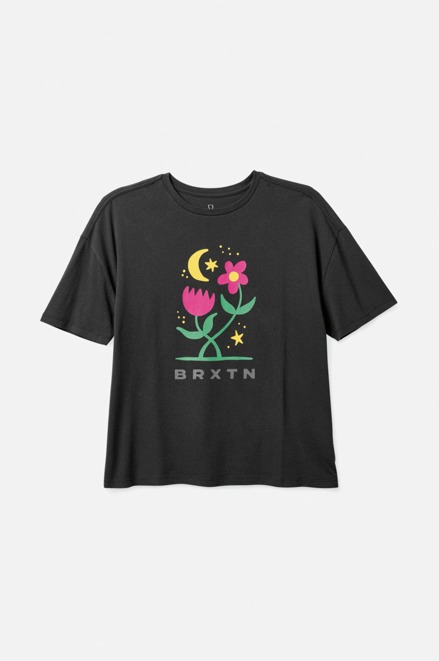 
       Brixton Moonlight Oversized Boyfriend Tee - Washed Black
     