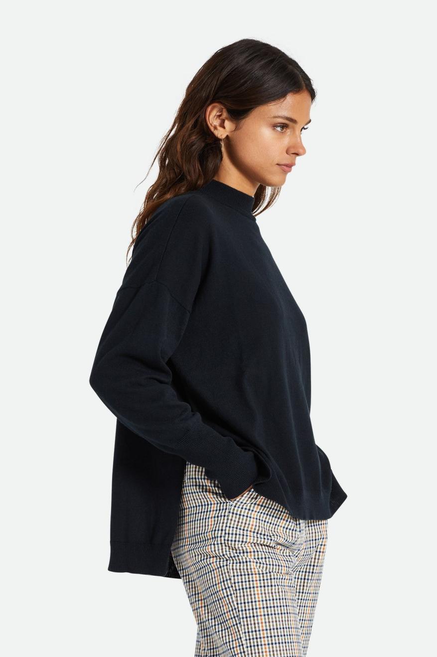 
       Brixton Reserve Women&#39;s Oversized Cashmere Sweater - Black
     