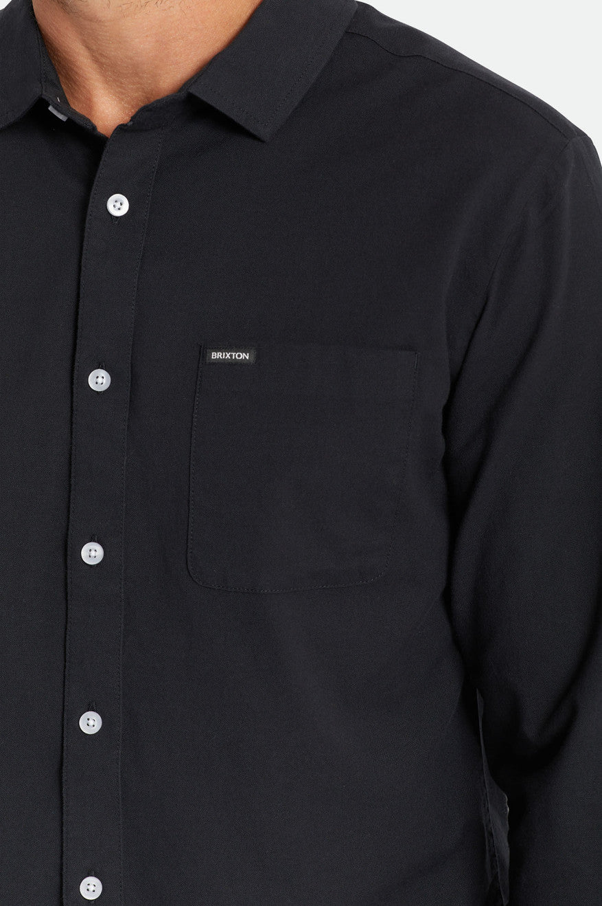 
       Brixton Charter Oxford L/S Woven Shirt - Black
     