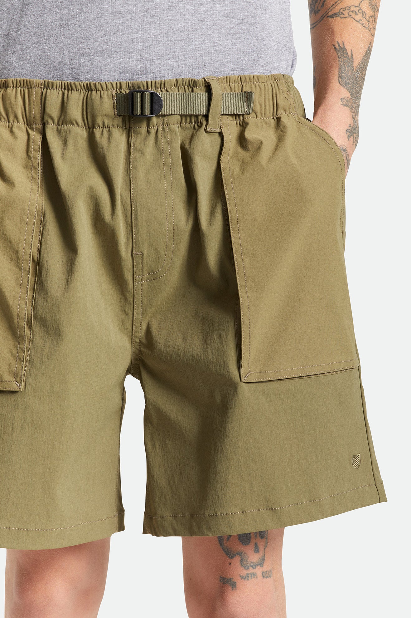 
       Brixton Jupiter Service Utility Short - Military Olive/Mermaid
     